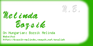 melinda bozsik business card